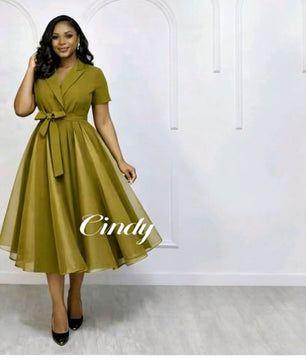 Robe Élégante Ceinturée Cindy