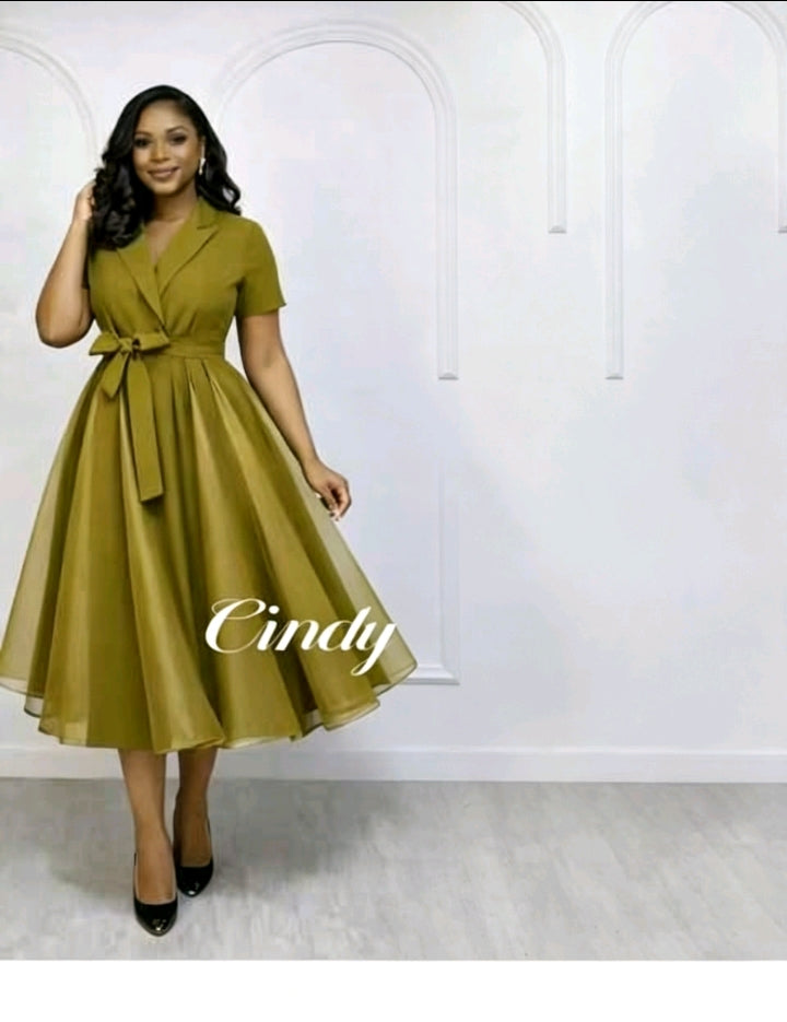 Robe Élégante Ceinturée Cindy