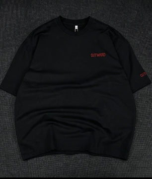 T-shirt outward