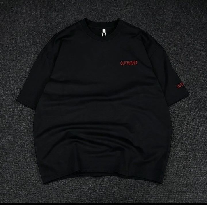 T-shirt outward