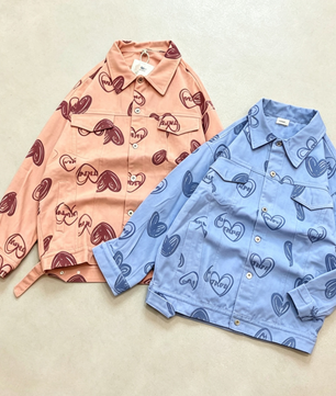 Veste Art Cœur Rose Poudré