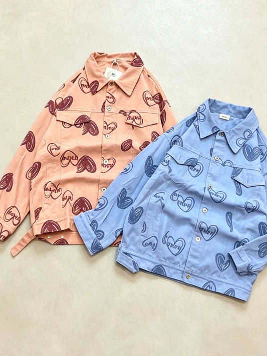 Veste Art Cœur Rose Poudré