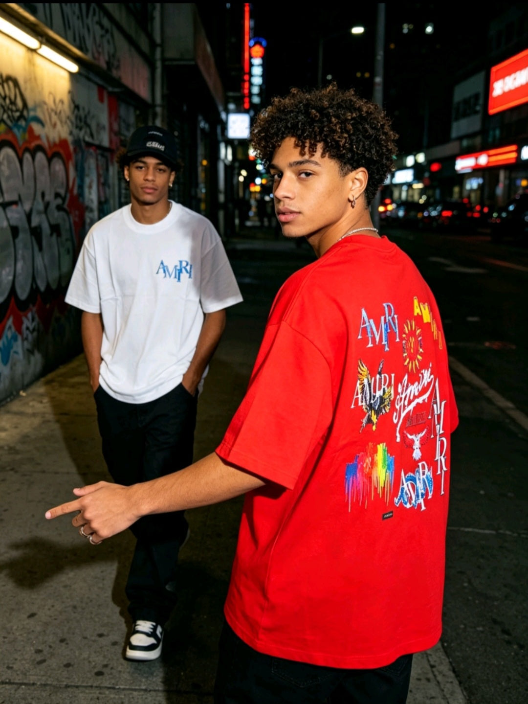 T-shirts AMIRI rouge et blanc