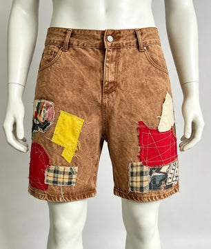 Short Patchwork Denim Street