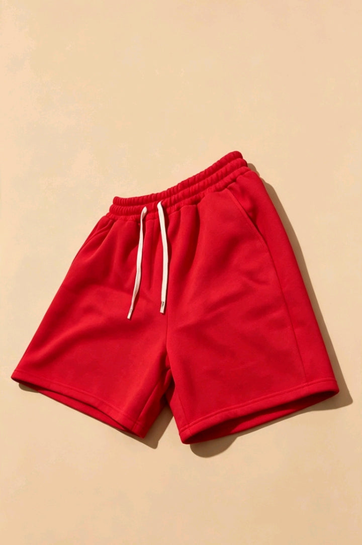 Short décontracté basique rouge
