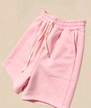 Short décontracté basique rose