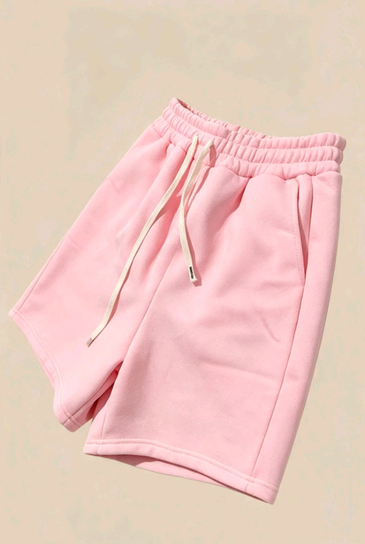 Short décontracté basique rose