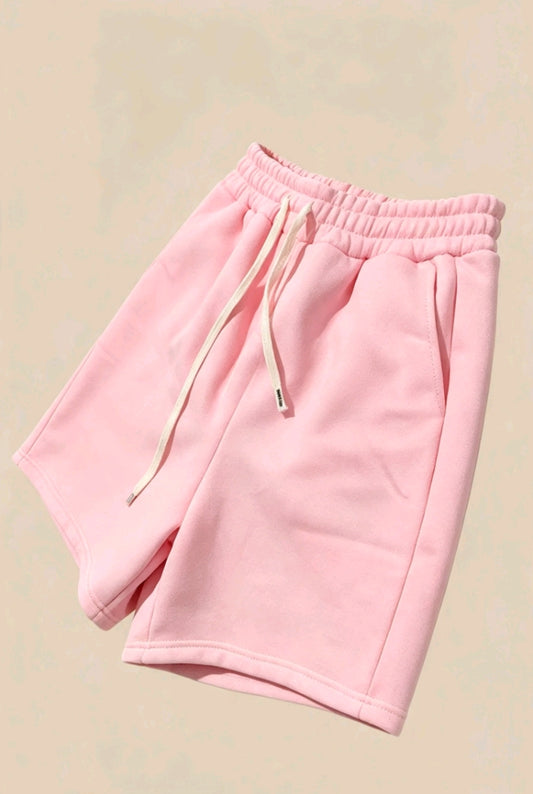 Short décontracté basique rose