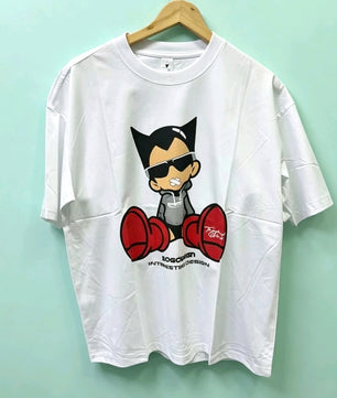 -T-shirt Lilas Personnage Style Streetwear