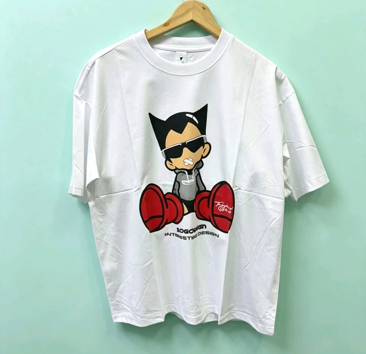 -T-shirt Lilas Personnage Style Streetwear