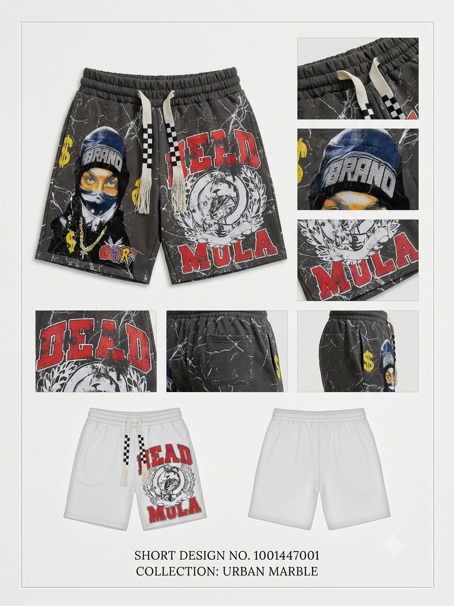 short en molleton de style streetwear
