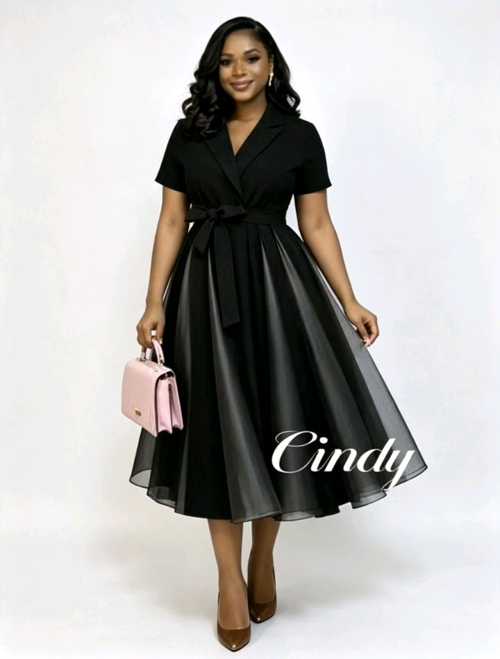 Robe Élégante Ceinturée Cindy