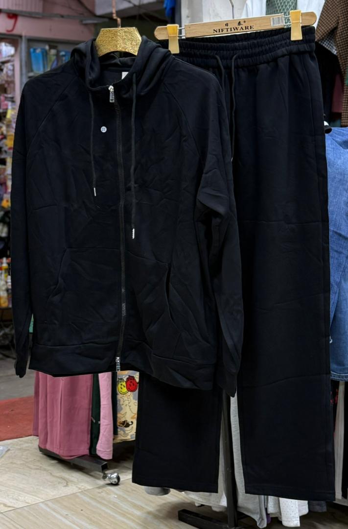 Ensemble à capuche zippée et pantalon large