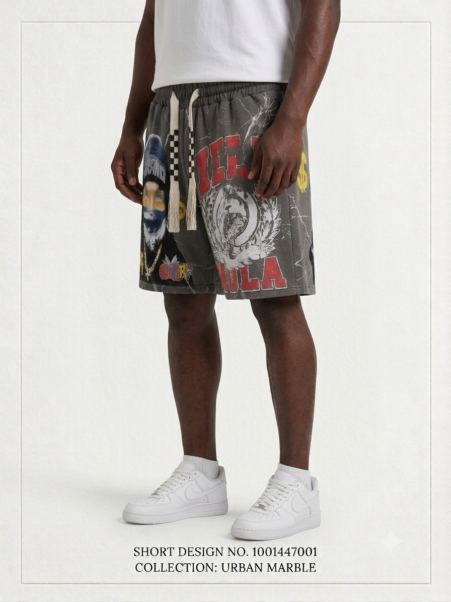 short en molleton de style streetwear