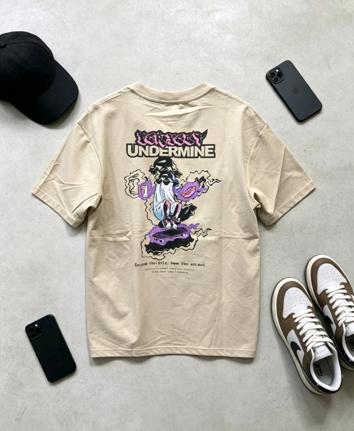 T-shirt Beige Undermine