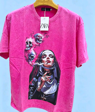 T-shirts rose clair