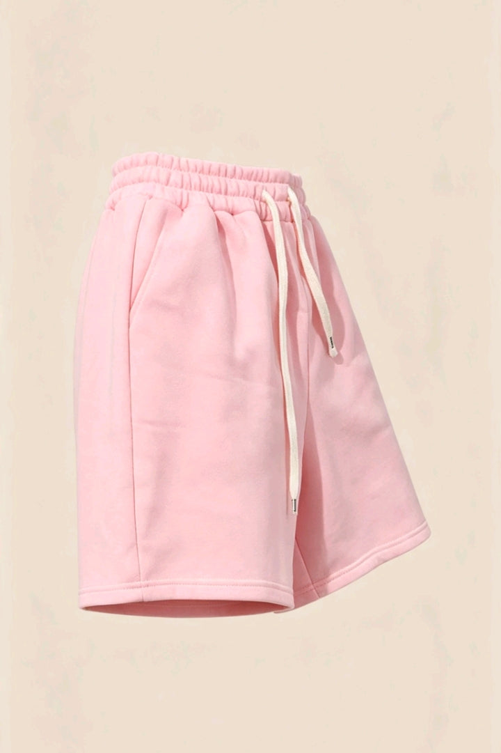 Short décontracté basique rose