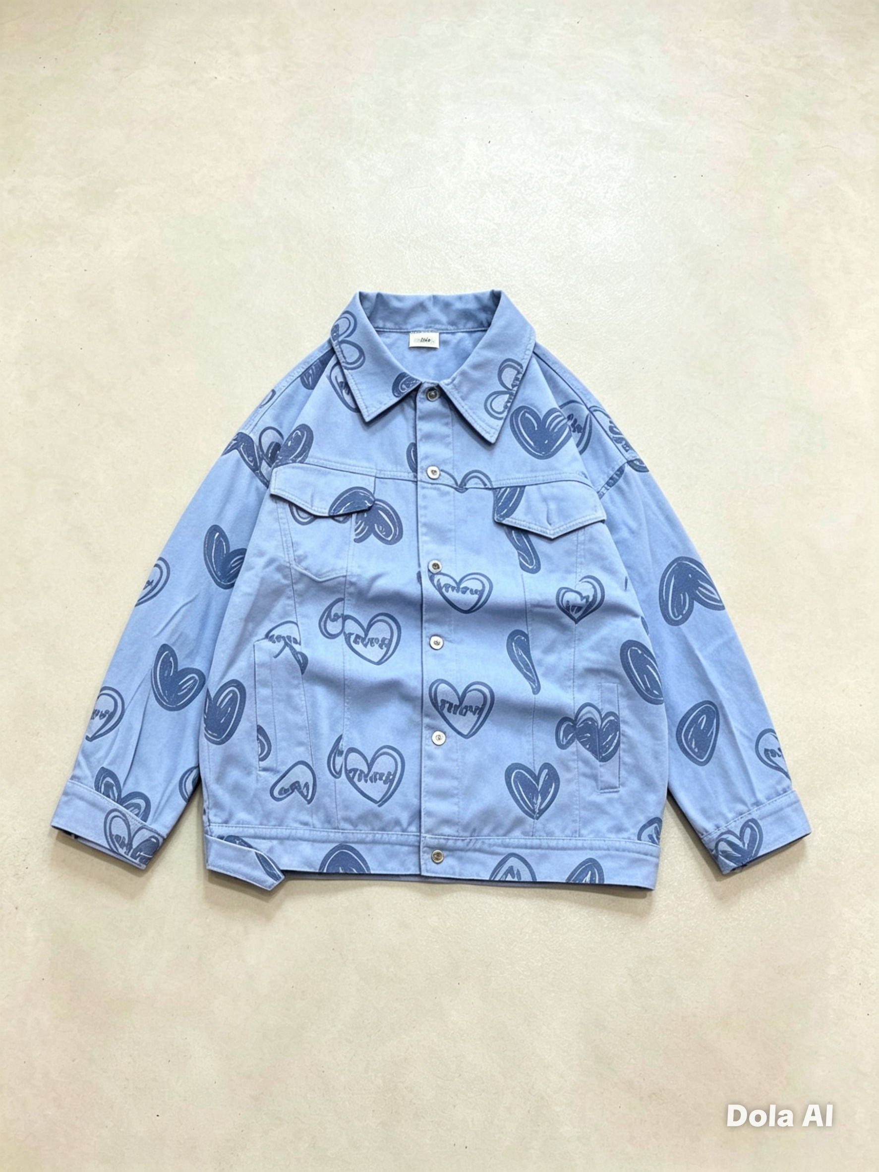 Veste Art Cœur Rose Poudré