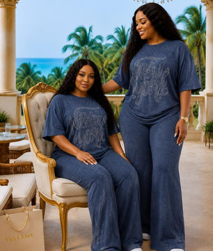 Ensemble T-shirt + Pantalon Bleu Denim