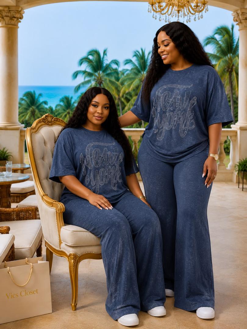 Ensemble T-shirt + Pantalon Bleu Denim
