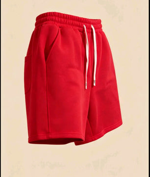 Short décontracté basique rouge