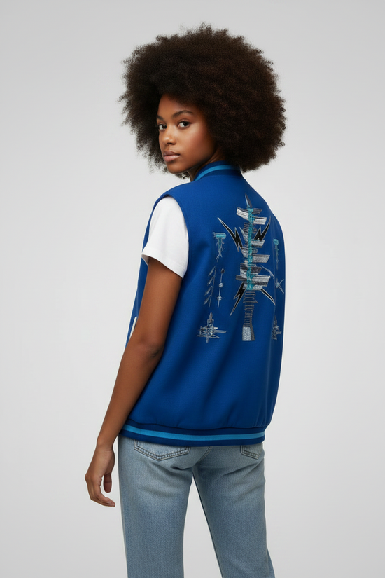 Pull bleu sans manches