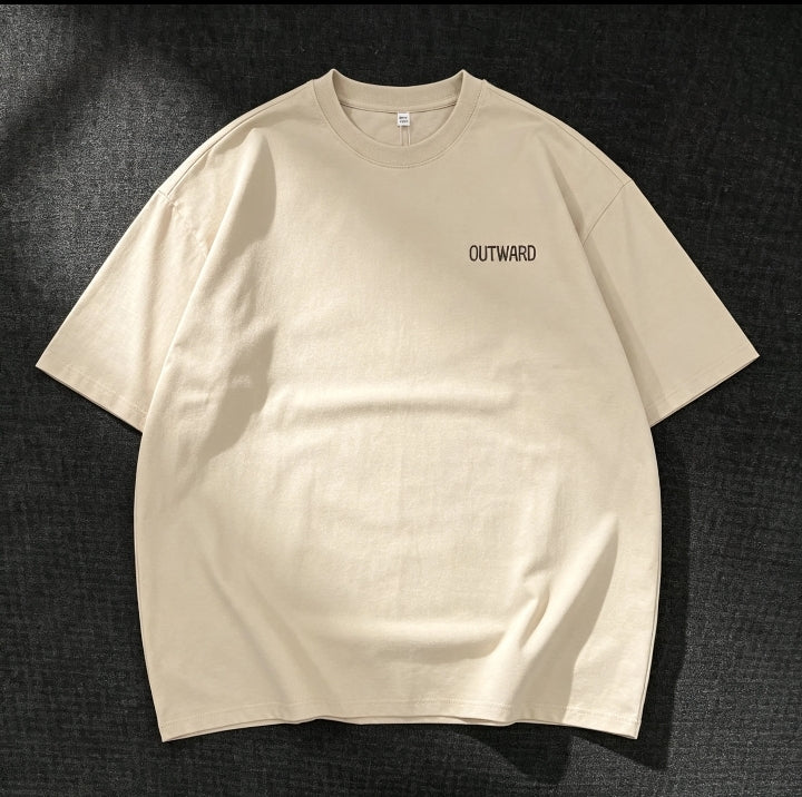 T-shirt outward