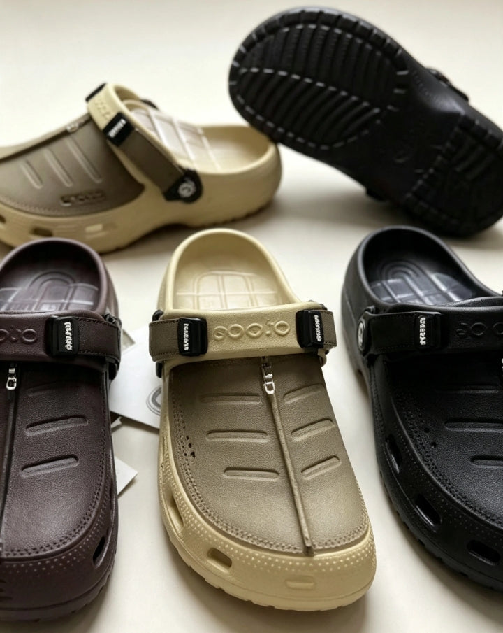 Clogs Confort Réglable — Marron / Kaki / Noir