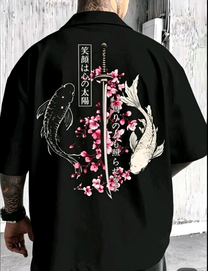 T-shirt Koi & Katana Cerisier en Fleurs