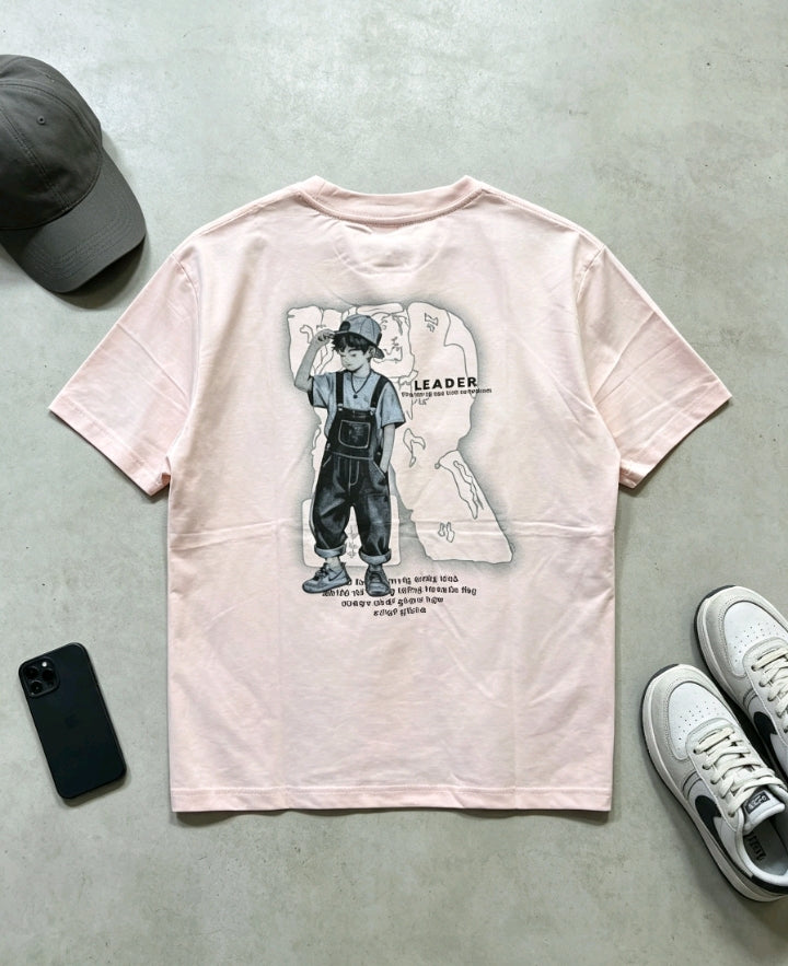 T-shirt Rose Pâle Leader