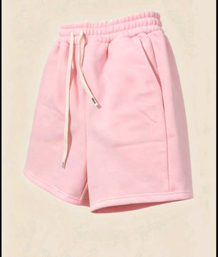 Short décontracté basique rose