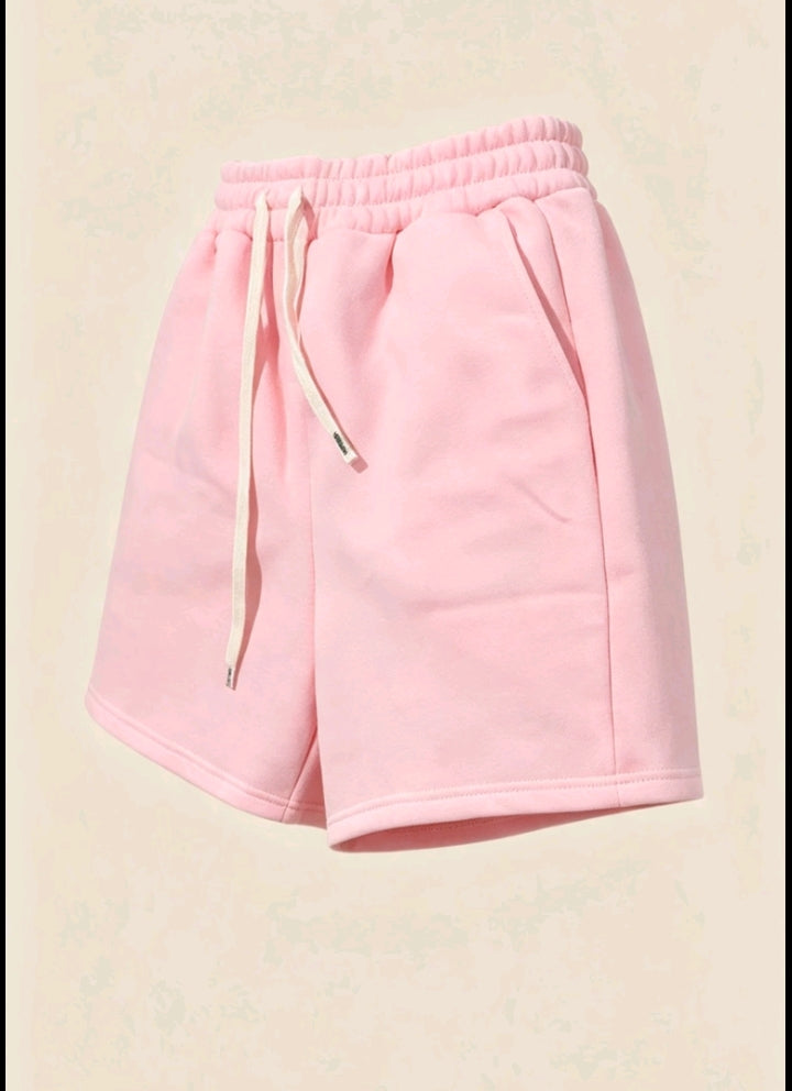 Short décontracté basique rose