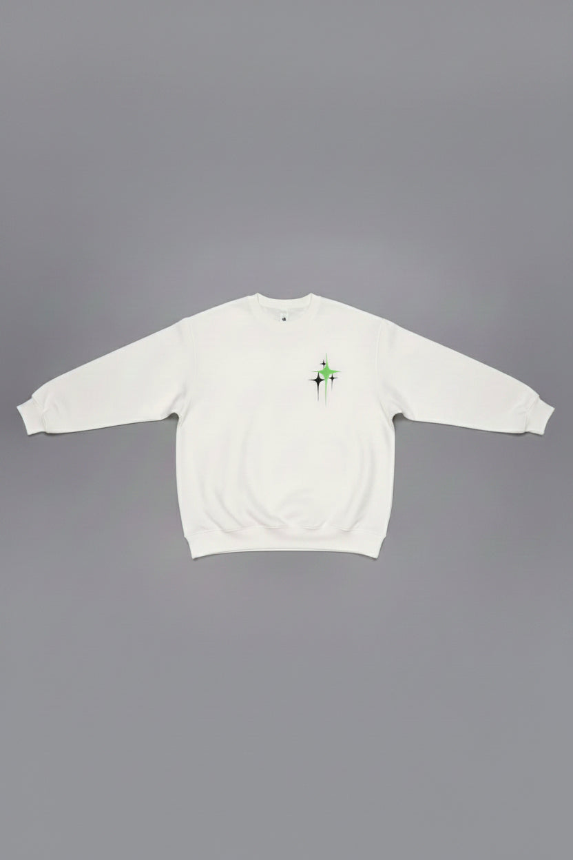 Pull sans capuche blanc