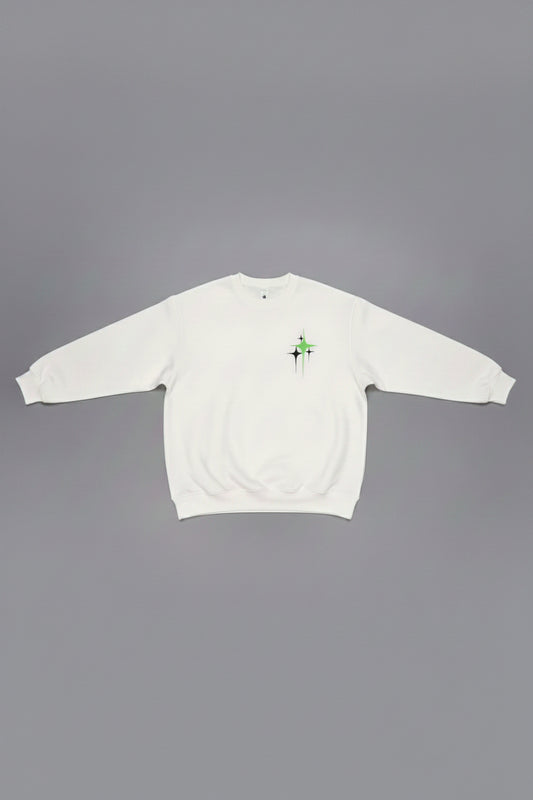 Pull sans capuche blanc
