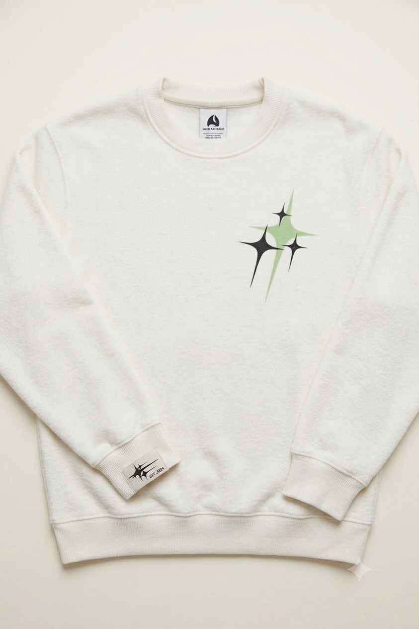 Pull sans capuche blanc