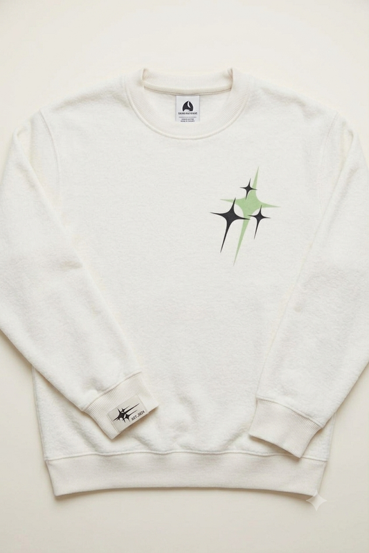 Pull sans capuche blanc