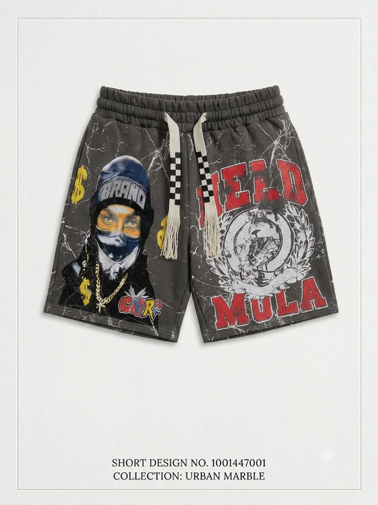 short en molleton de style streetwear