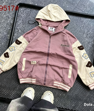 - Veste Teddy Ourson à Capuche – Rose Poudré