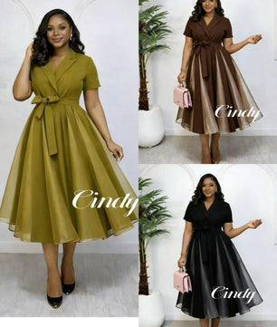 Robe Élégante Ceinturée Cindy