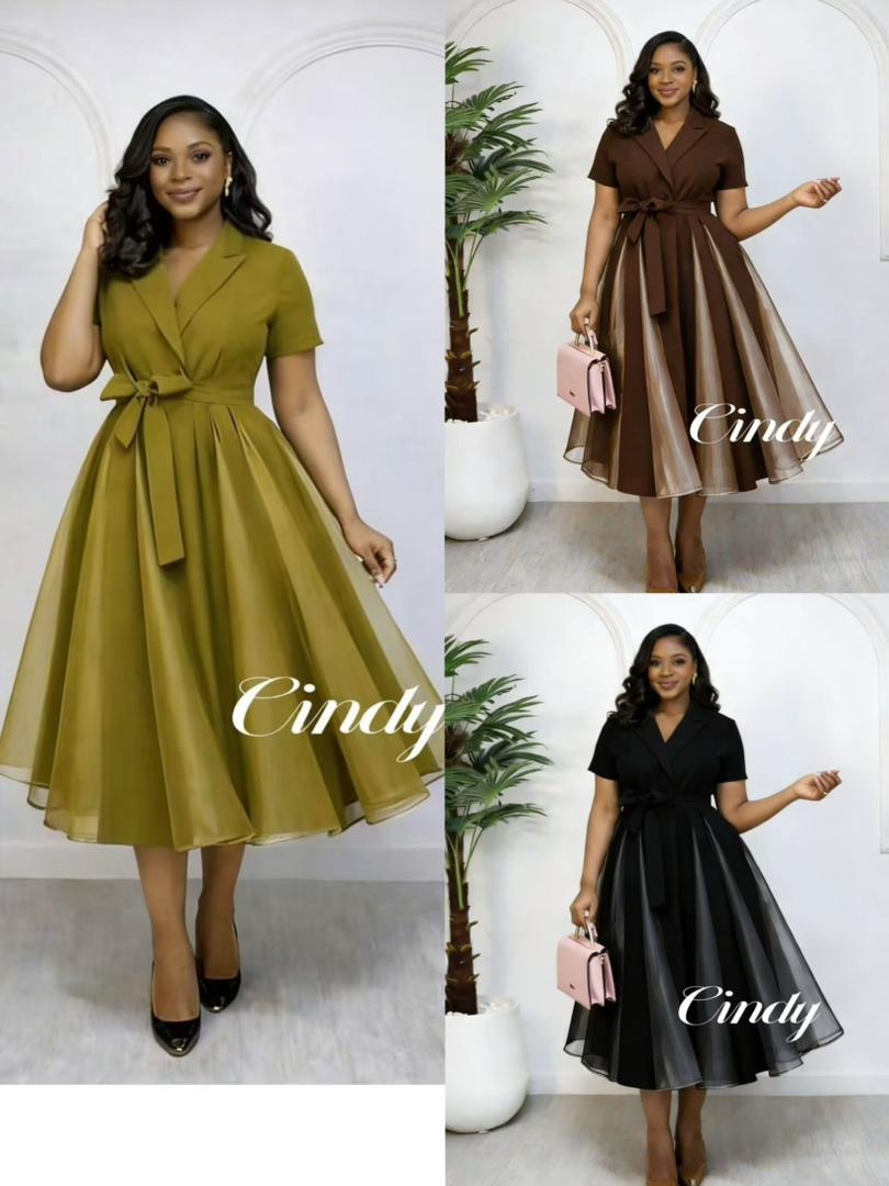 Robe Élégante Ceinturée Cindy