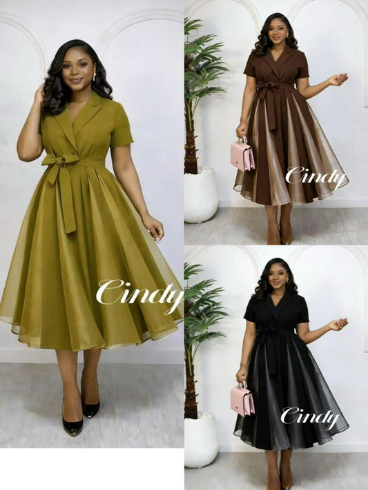 Robe Élégante Ceinturée Cindy