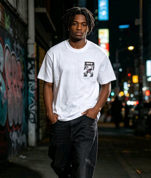 T-shirts rose et blanc.