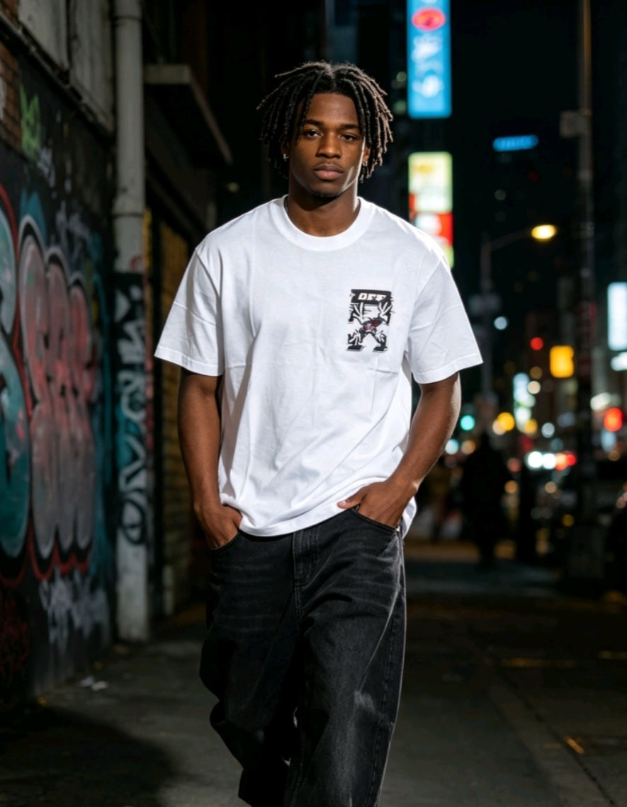 T-shirts rose et blanc.