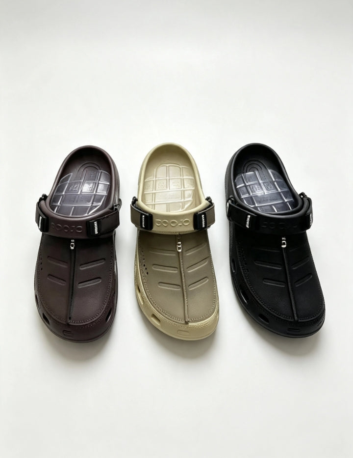 Clogs Confort Réglable — Marron / Kaki / Noir