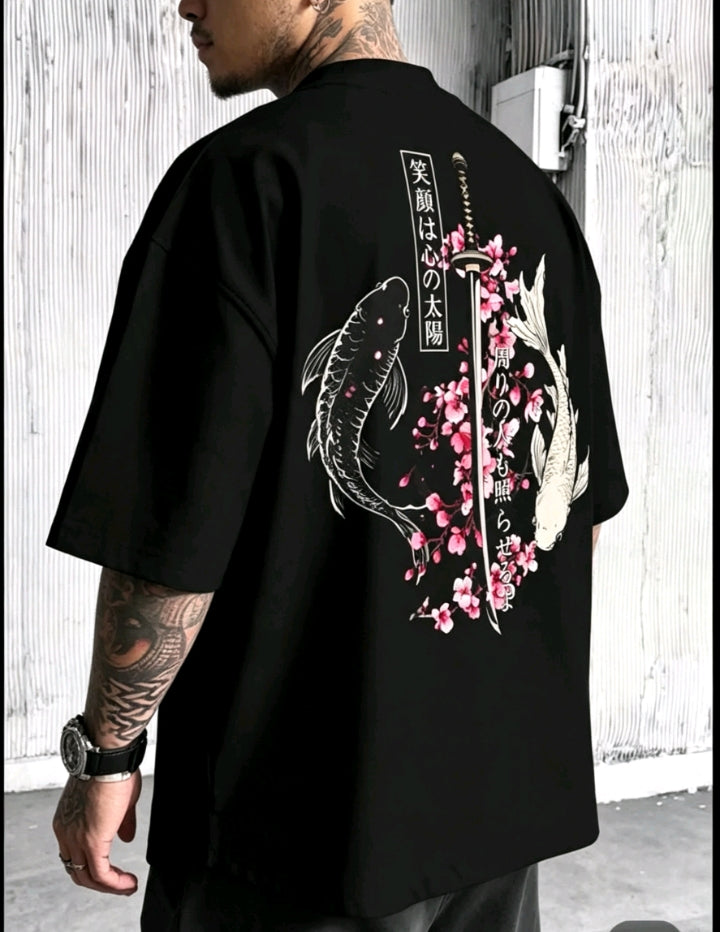 T-shirt Koi & Katana Cerisier en Fleurs