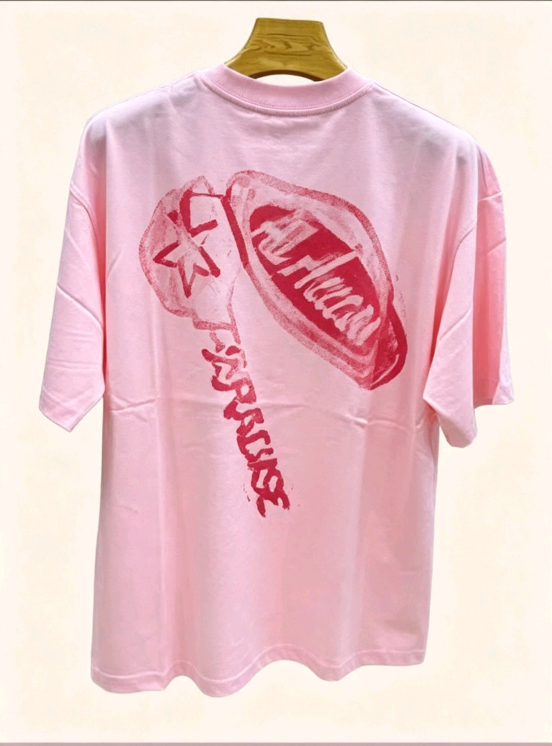T-shirts rose clair.