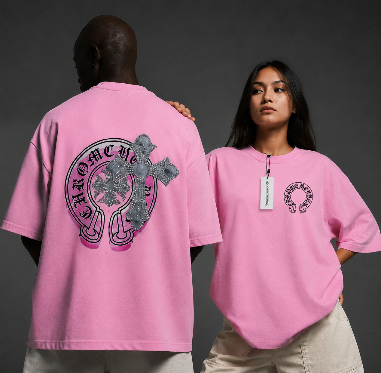 T-shirts rose.