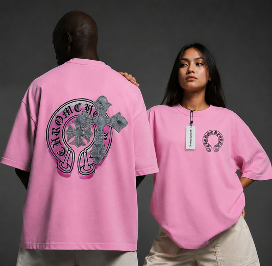 T-shirts rose de croix
