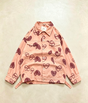 Veste Art Cœur Rose Poudré
