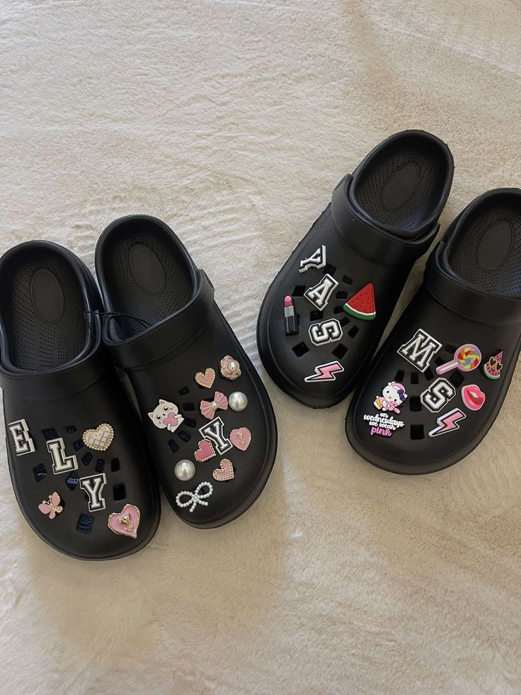 Crocs noir décoration personnalisable